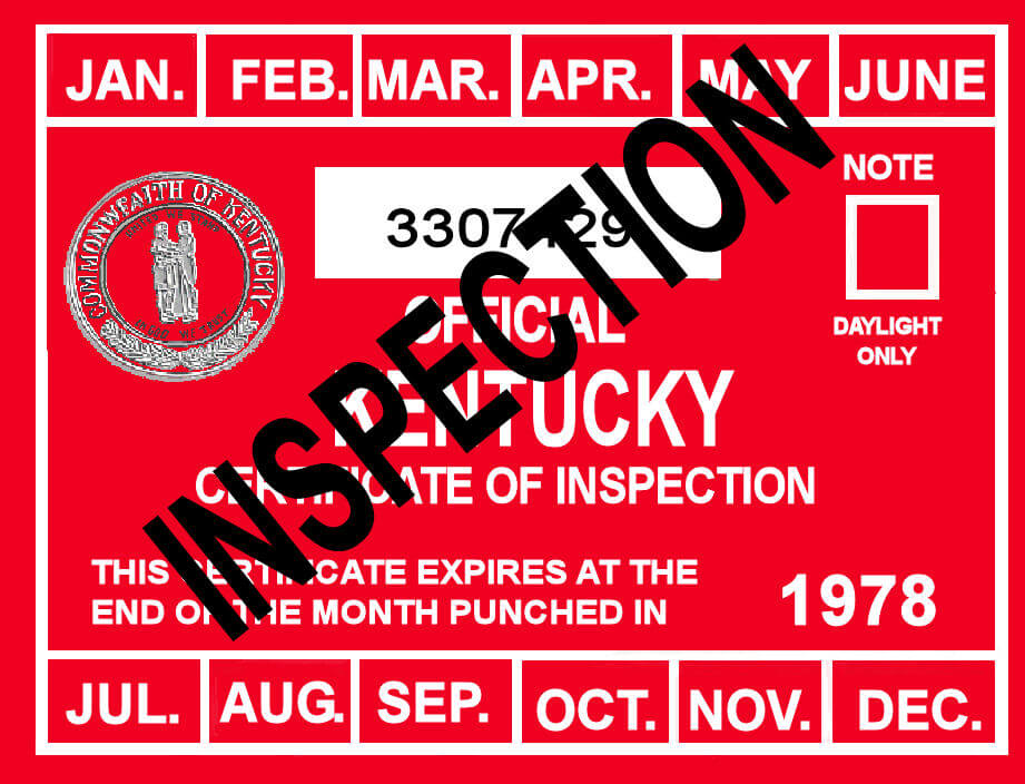 Modal Additional Images for 1978 Kentucky Inspection Sticker